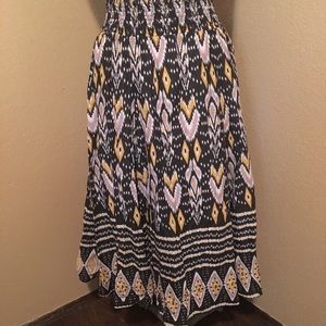 Style & Co Tribal Print Beaded Skirt XL